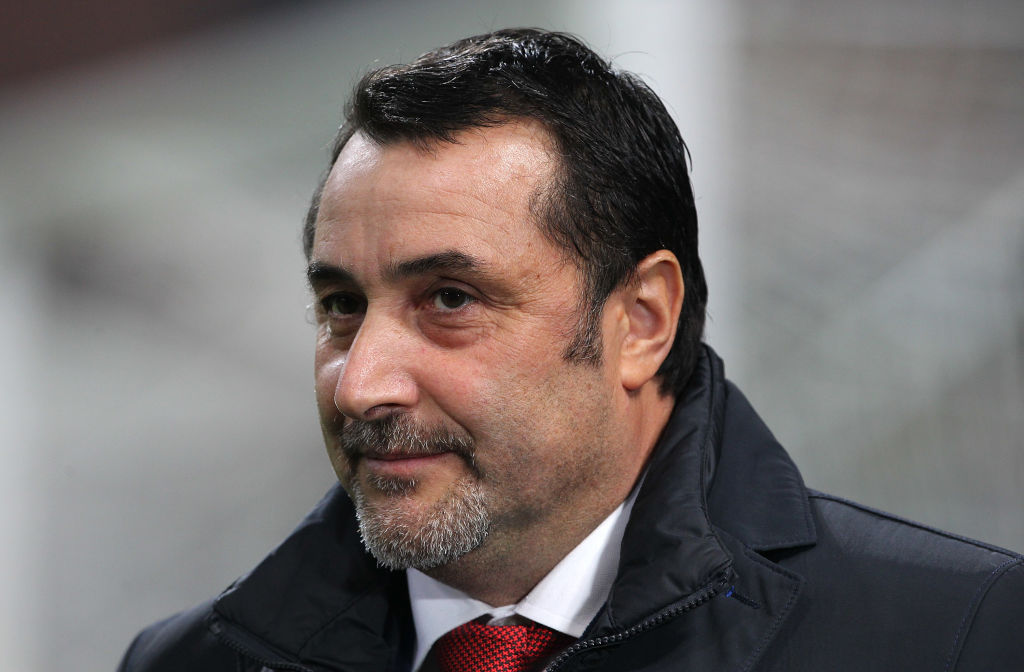 MILAN, ITALY - NOVEMBER 23: AC Milan Sportif Director Massimo Mirabelli looks on before the UEFA Europa League group D match between AC Milan and Austria Wien at Stadio Giuseppe Meazza on November 23, 2017 in Milan, Italy. (Photo by Marco Luzzani/Getty Images)